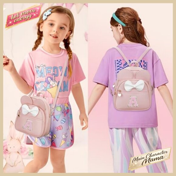 Personalized Initial Mini Backpack Cute Cartoon Toddler  display picture 1